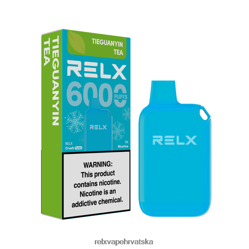 RELX Okusi | tieguanyin čaj RELX Crush Pocket 6000 ledeno 480L2N22