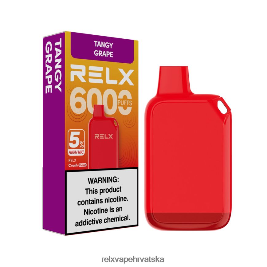 RELX Vape Shop | ljuto grožđe RELX Crush Pocket 6000 5% visoki nik 480L2N27