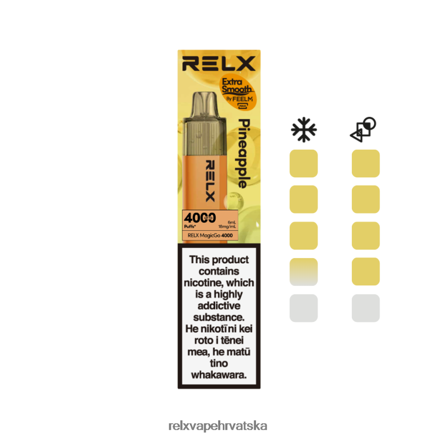 RELX Hrvatska | ananas RELX MagicGo 4000 jednokratnih vapea 480L2N1