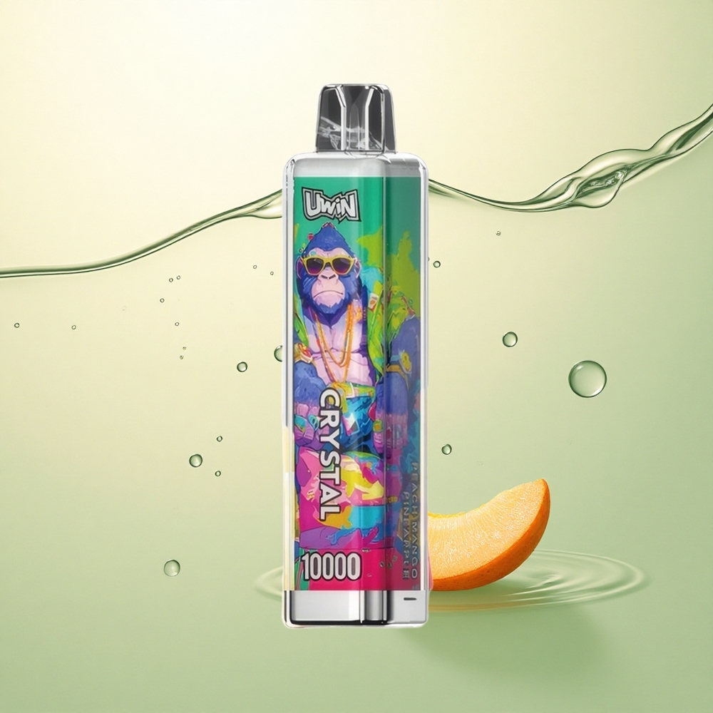 Uwin Crystal 10000 Puffs Breskva Mango Ananas s RGB svjetlima i 650mAh baterijom