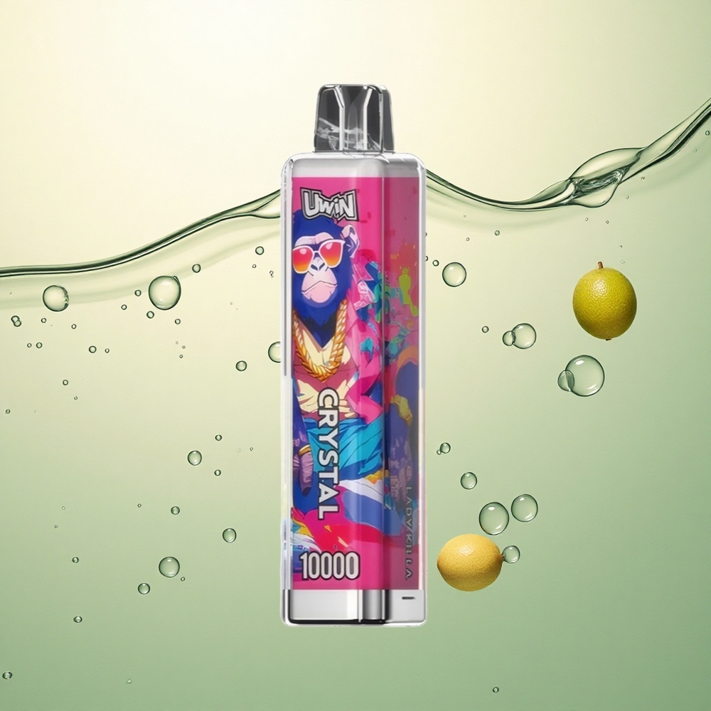 Uwin Crystal 10000 Puffs Gospodarica Ubojica s RGB svjetlima, 18ml tekućine, 650mAh baterija