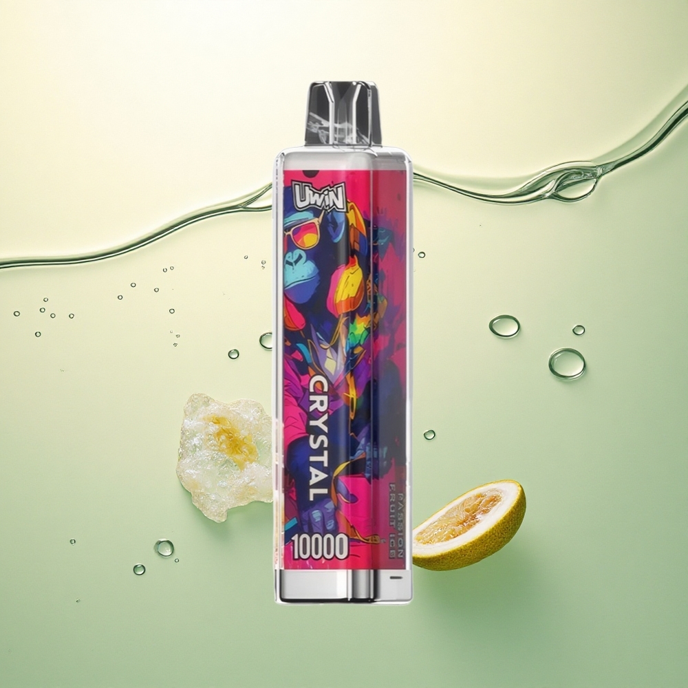 Uwin Crystal 10000 Puffs Marakuja Led RGB 5% nikotina 650mAh