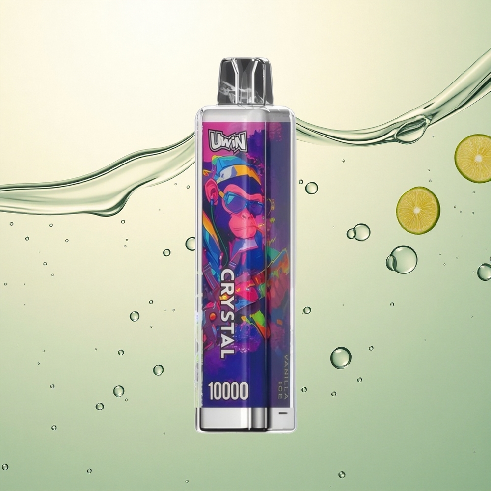 Uwin Crystal 10000 Puffs Vanilina LED Svjetla 18ml 650mAh