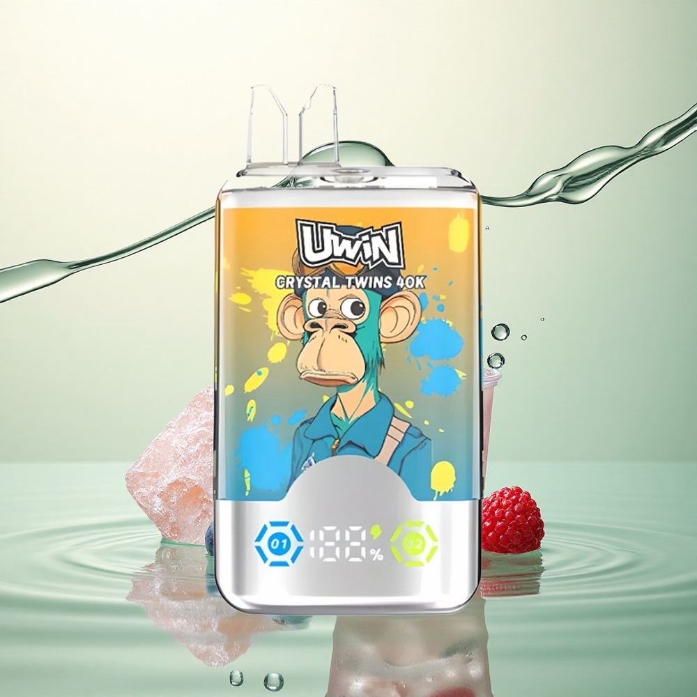 Uwin Crystal Twins 40000 Puffs Borovnica Malina Trešnja Led s 850mAh i 32ml