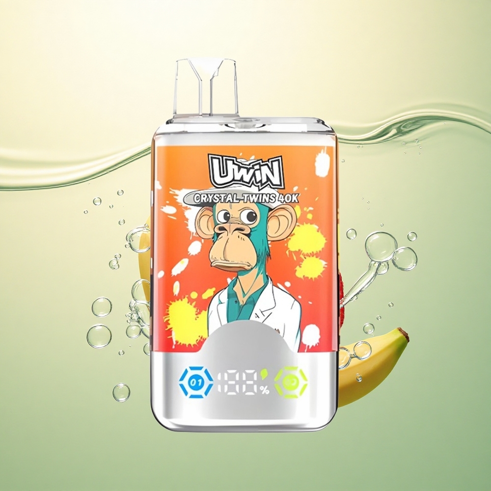 Uwin Crystal Twins 40000 Puffs Jagoda Banana Ljubav 32ml 850mAh 0.6 Ohm