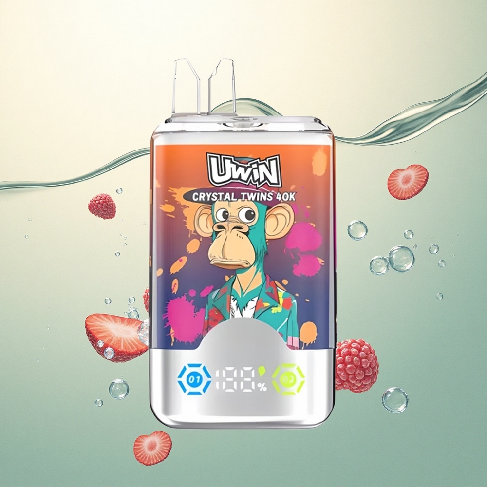 Uwin Crystal Twins 40000 Puffs Jagoda Malina Trešnja Gospodin Plavi 32ml 850mAh Tip-C