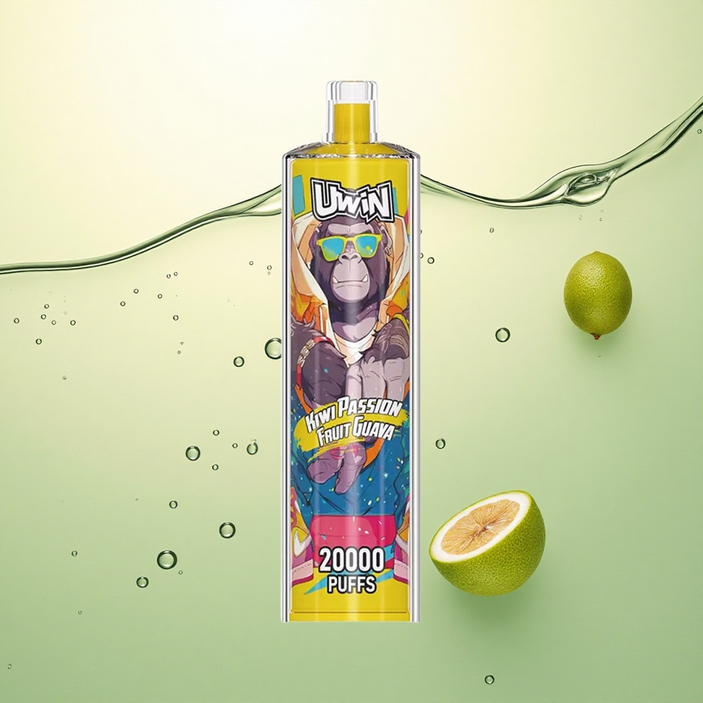 Uwin Shisha Hookah Crystal 20000 Puffs Kivi Marakuja Guava Bez Nikotina Tip-C Punjenje