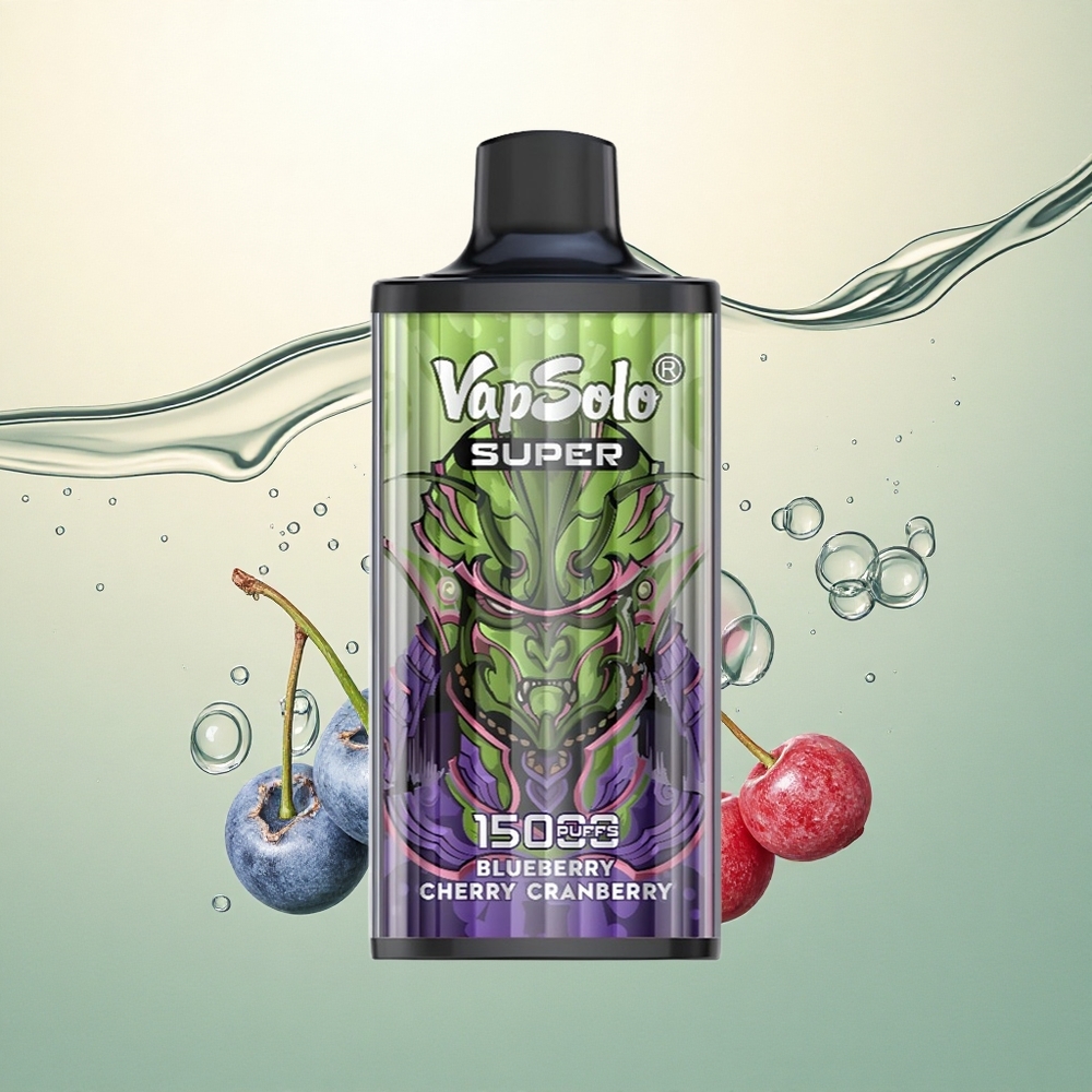 Vapsolo Super 15000 Puffs Borovnica Trešnja Brusnica 850mAh Tip-C