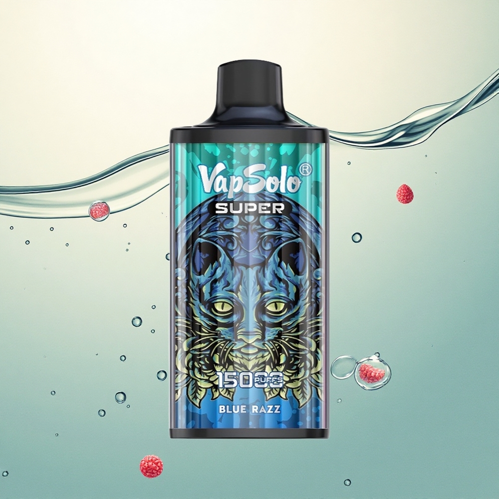 Vapsolo Super 15000 Puffs Plavi Malin 40ml Nikotin 850mAh