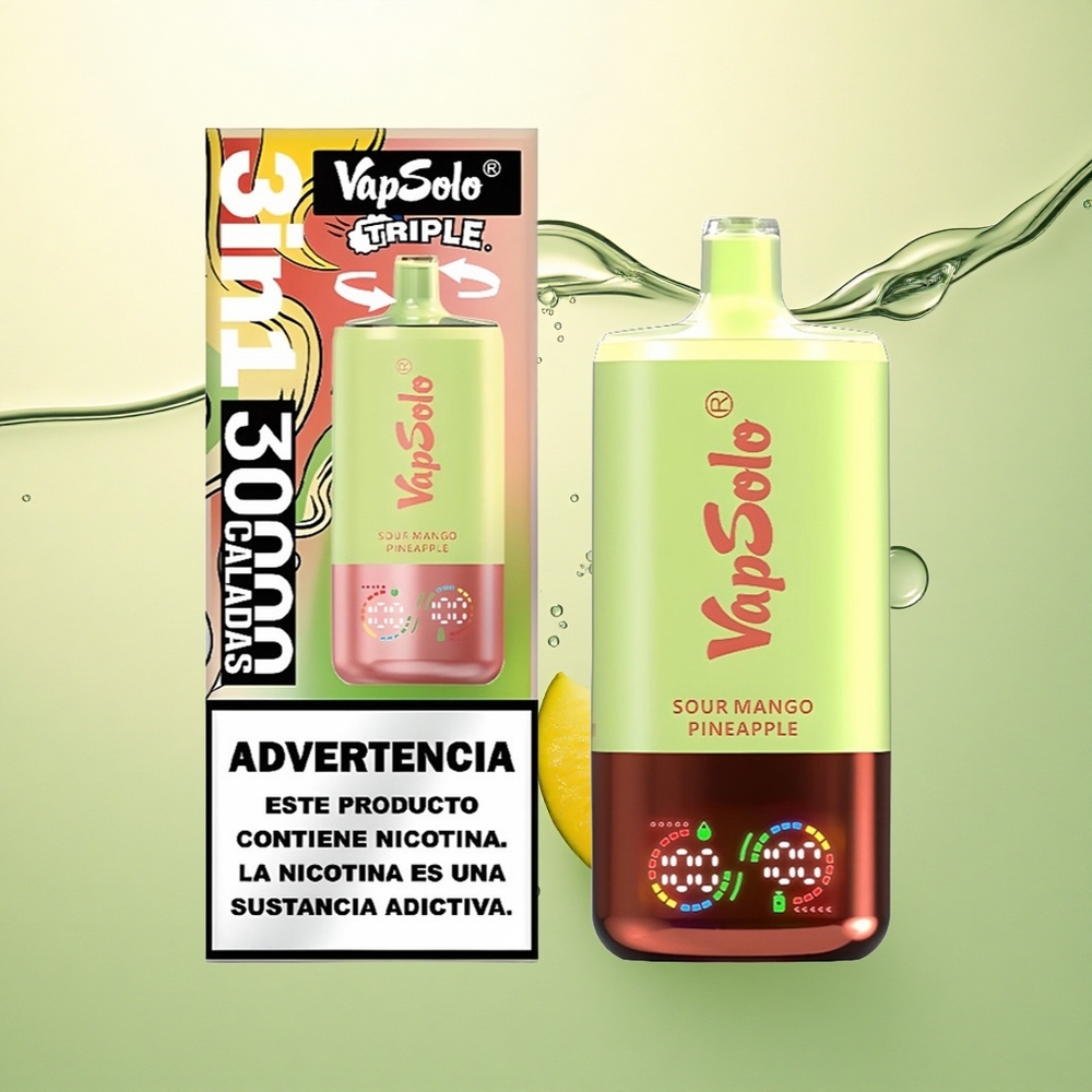 Vapsolo Triple 30000 Puffs Kiselo Mango Ananas s 40ml e-tekućine i nikotinom