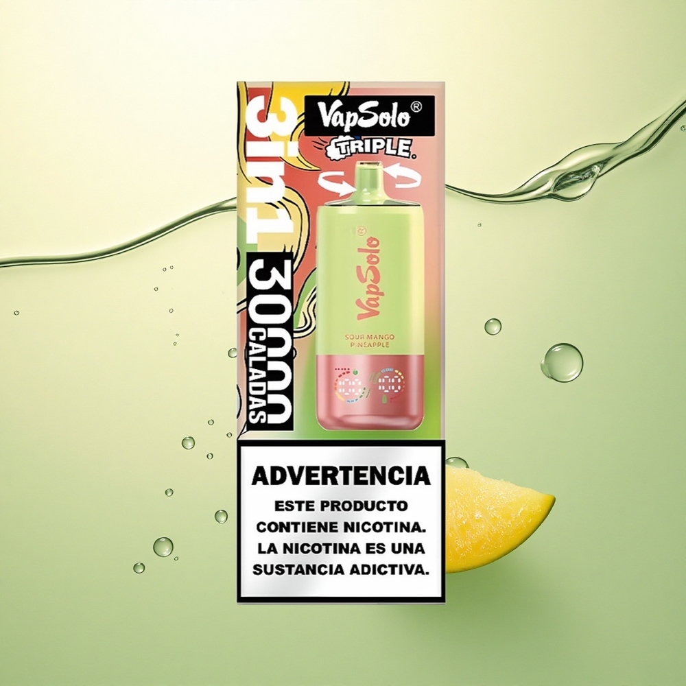 Vapsolo Triple 30000 Puffs Kiselo Mango Ananas s 40ml e-tekućine i nikotinom