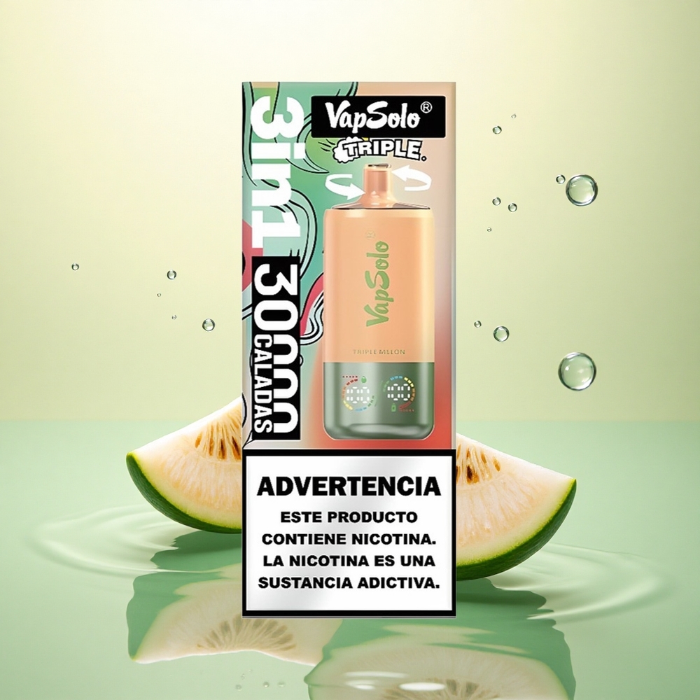 Vapsolo Triple 30000 Puffs Trostruka dinja s 40ml tekućine i 20/50 mg nikotina