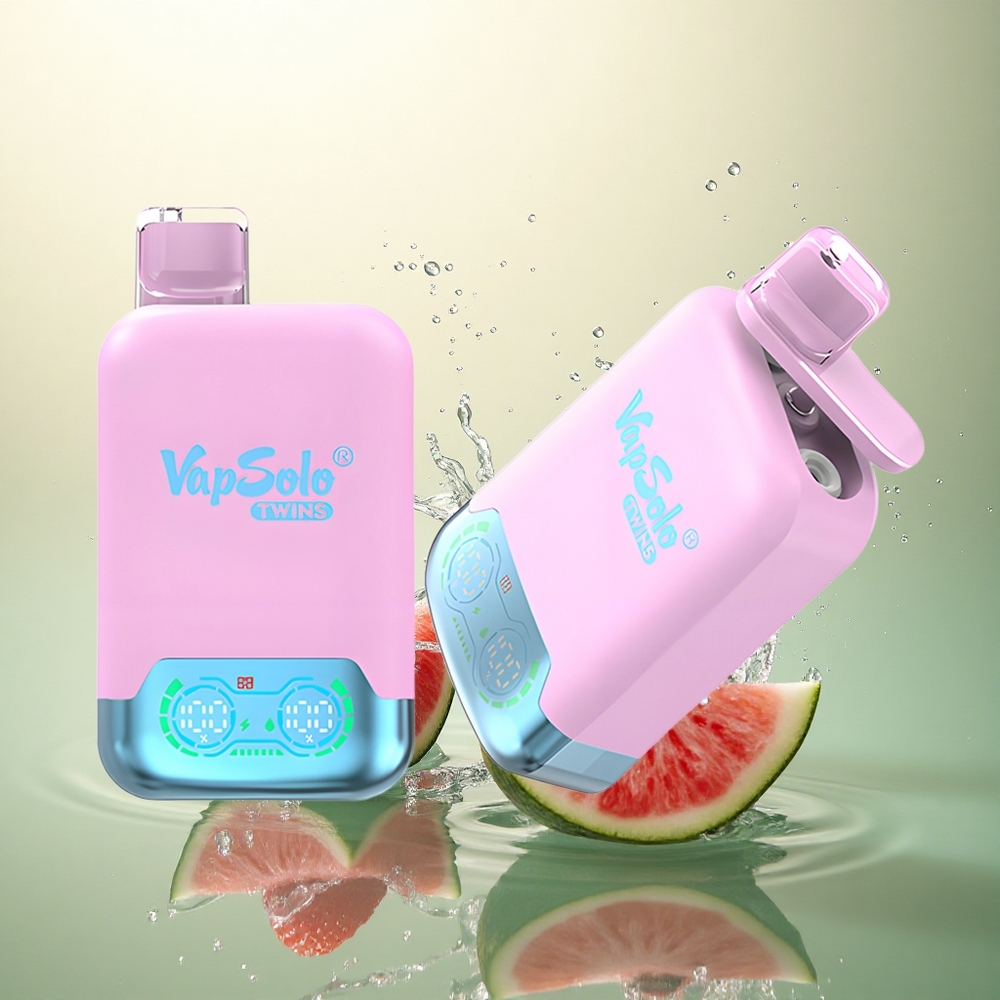 Vapsolo Twins 20000 Puffs Crna Ledena Zmajeva Voća Jagoda & Malina Lubenica s 40 ml tekućine i 20mg/ml nikotina