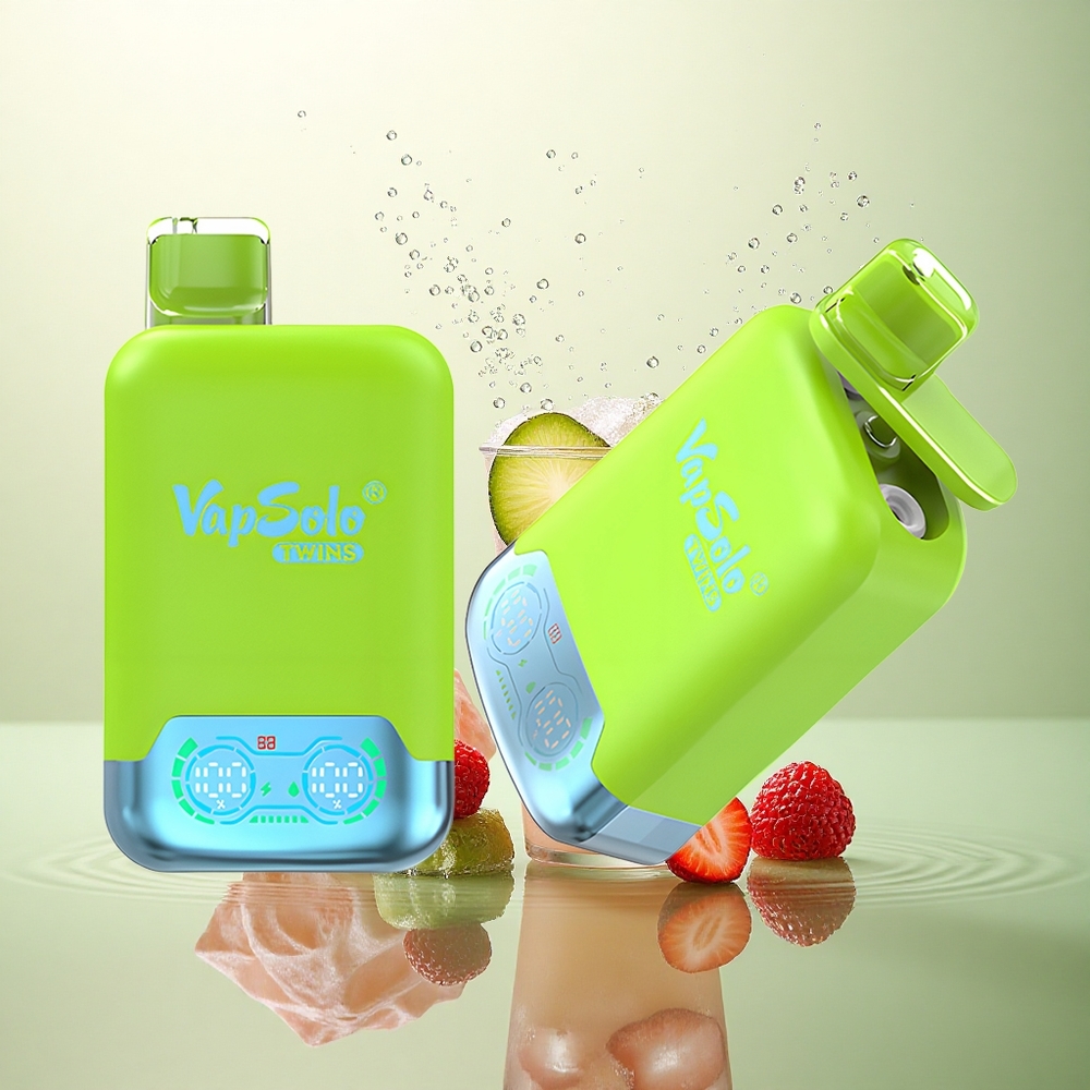Vapsolo Twins 20000 Puffs Jagoda Kivi & Jagoda Malina Trešnja Led s 40 ml e-tekućine i nikotinom 20mg/ml