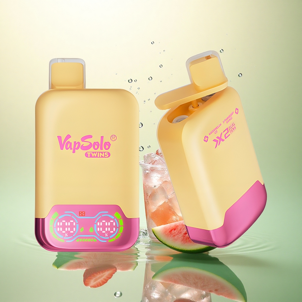Vapsolo Twins 20000 Puffs Lubenica Led & Jagoda Mango 40 ml 20mg nikotina