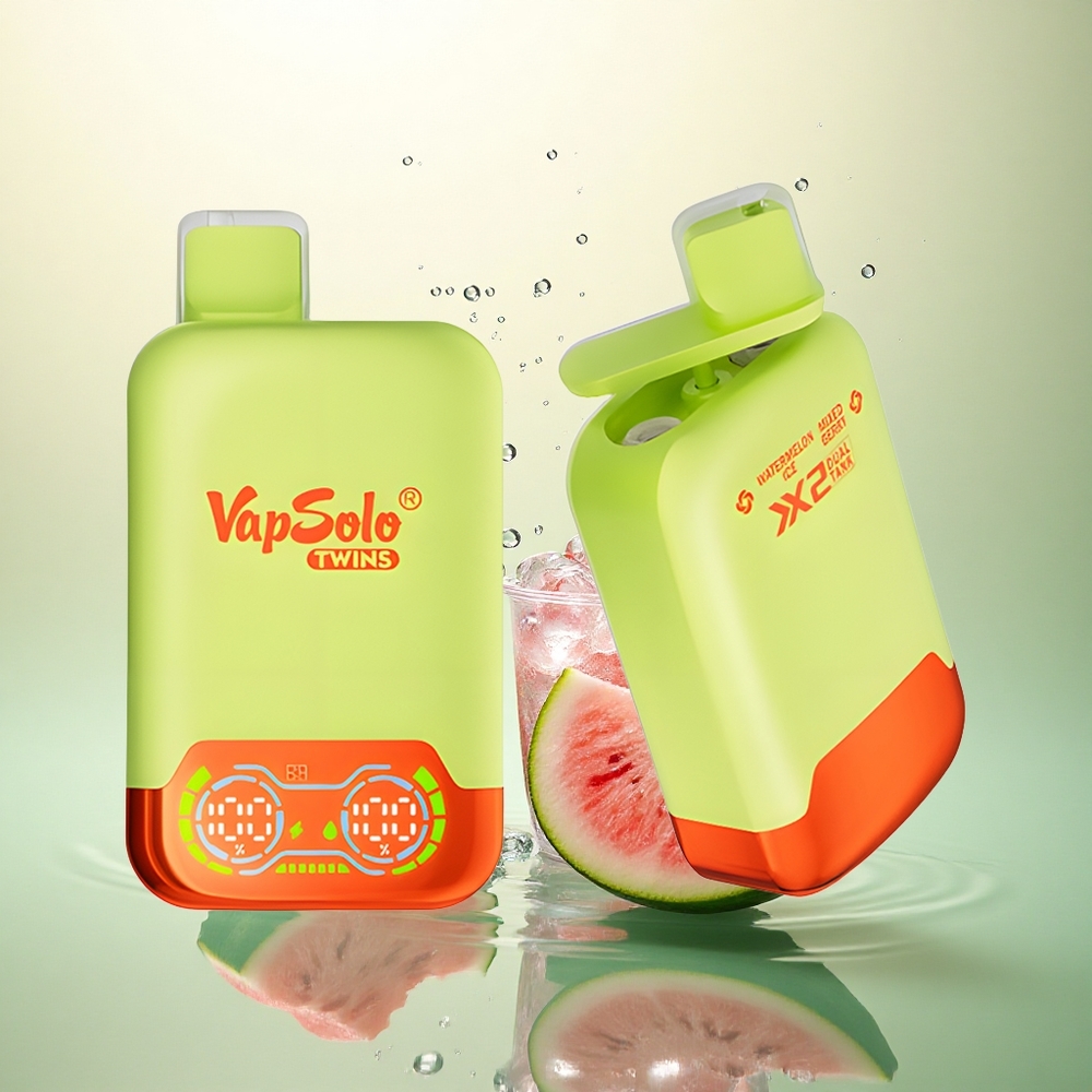 Vapsolo Twins 20000 Puffs Lubenica Led & Mješovite Bobice s 40 ml E-tekućine i 20mg/ml Nikotina
