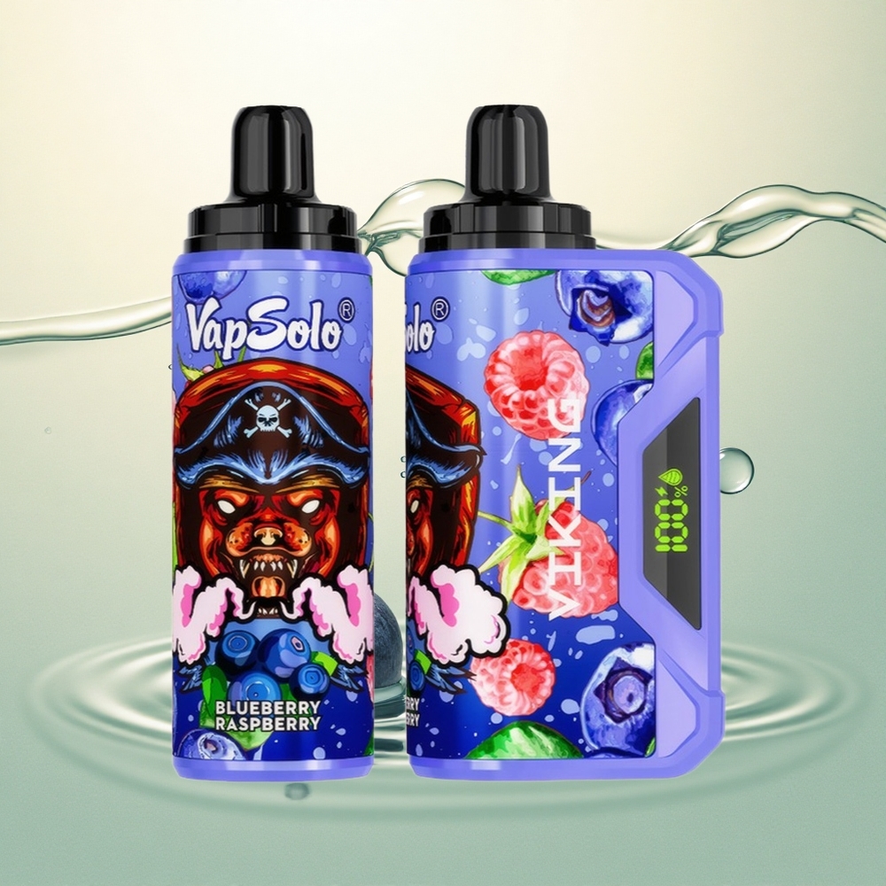 VapSolo VIKING 12000 Puffs Borovnica Malina 22ml Tip-C 20mg nikotina