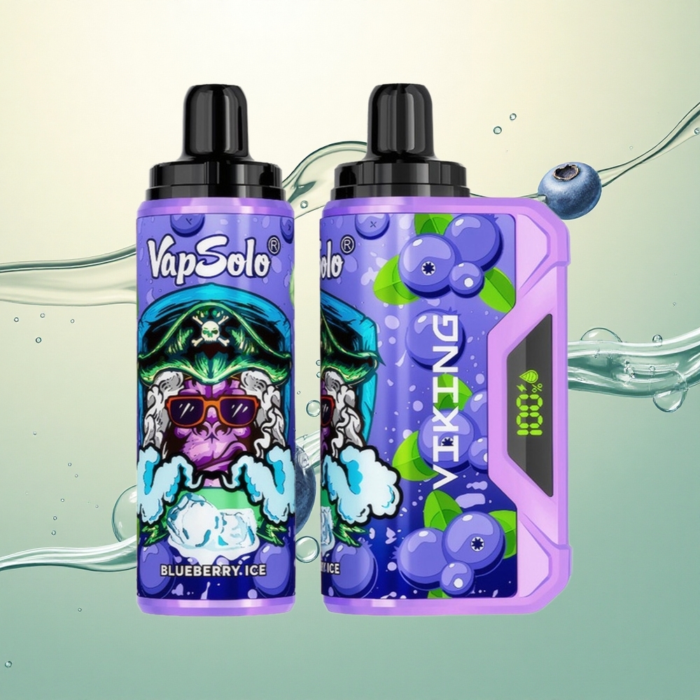 VapSolo VIKING 12000 Puffs Borovnica Tip-C 22ml Nikotin