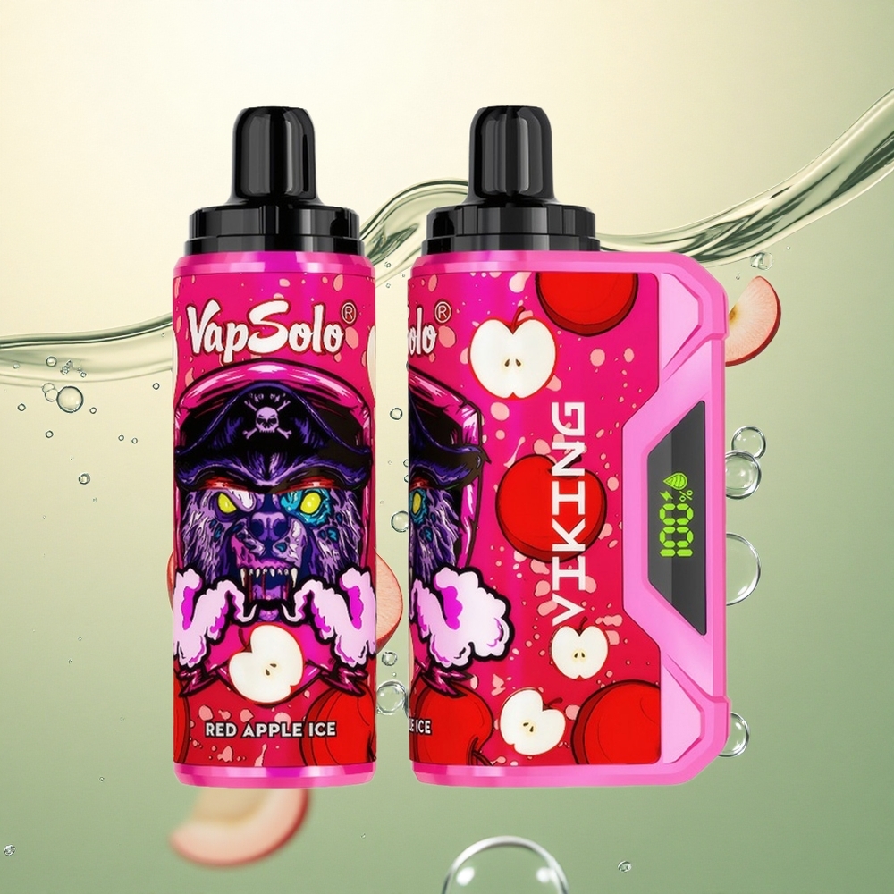 VapSolo VIKING 12000 Puffs Crvena Jabuka Led 22ml 20mg Nikotina