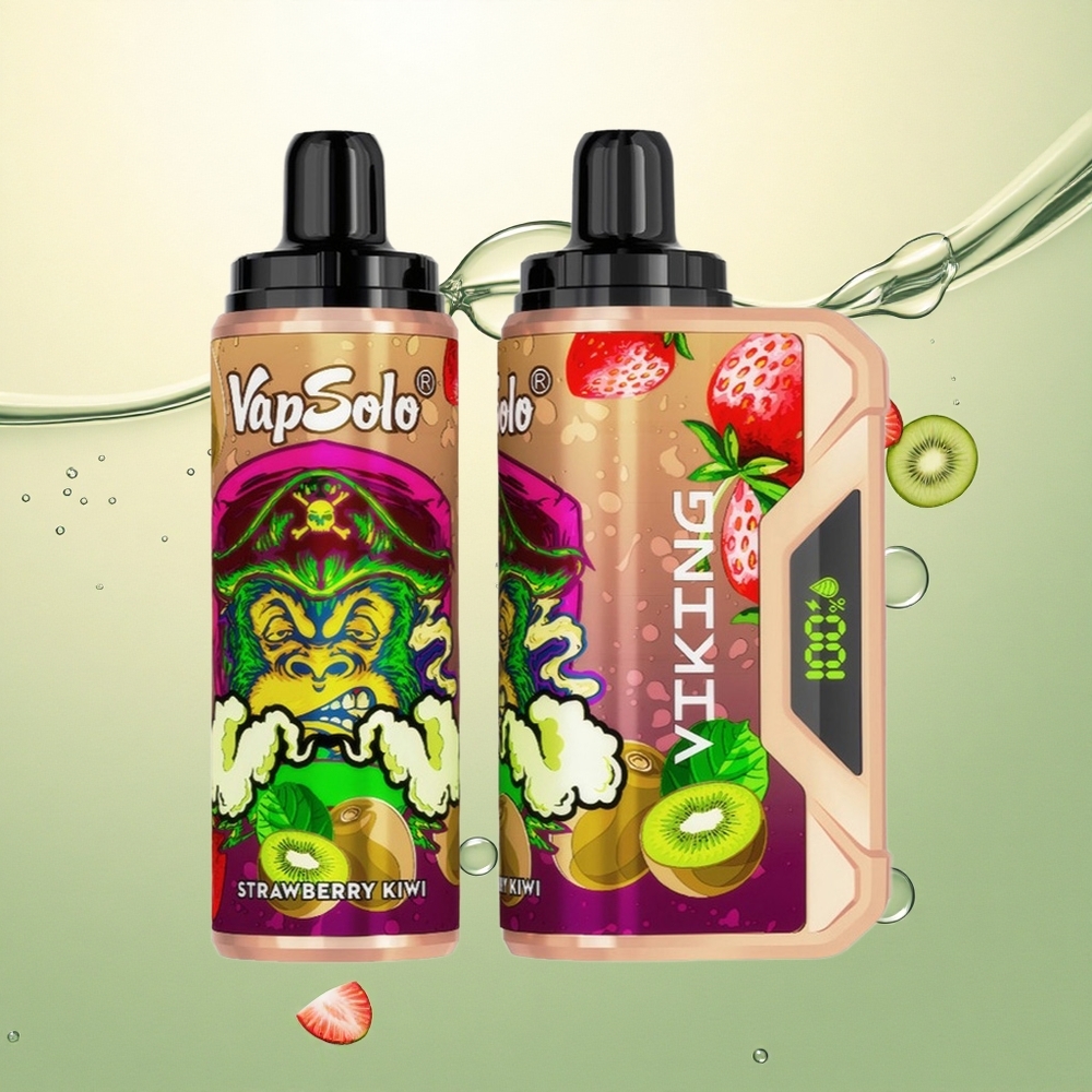 VapSolo VIKING 12000 Puffs Jagoda Kivi 22ml 20mg nikotina Type-C
