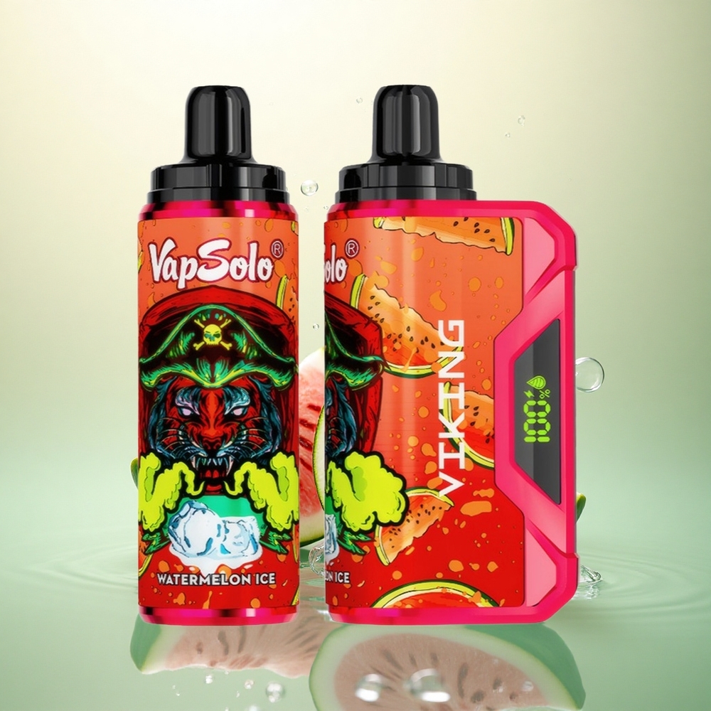 VapSolo VIKING 12000 Puffs Lubenica Led 22ml 20mg nikotina