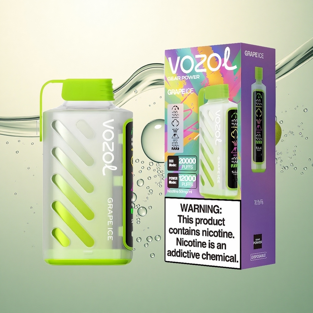VOZOL Gear Power 20000 Puffs Grozdani Led s Dual Mesh Coil i 20mL