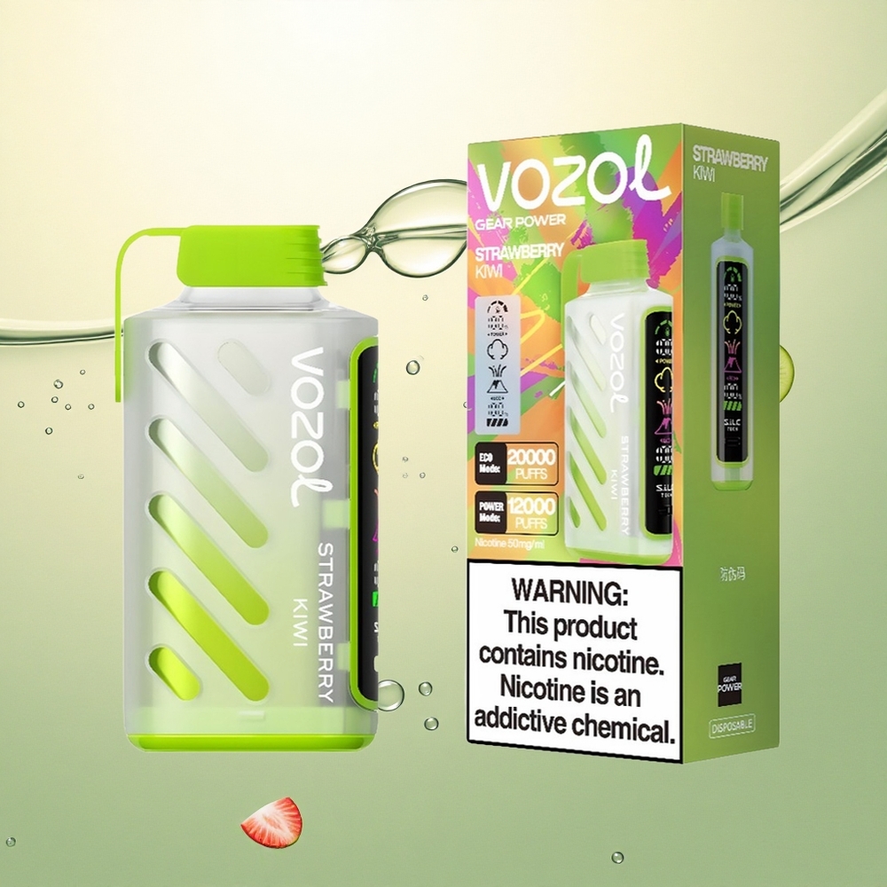 VOZOL Gear Power 20000 Puffs Jagoda Kivi Dual Mesh Coil Punjenje 20mL Nikotin 5%