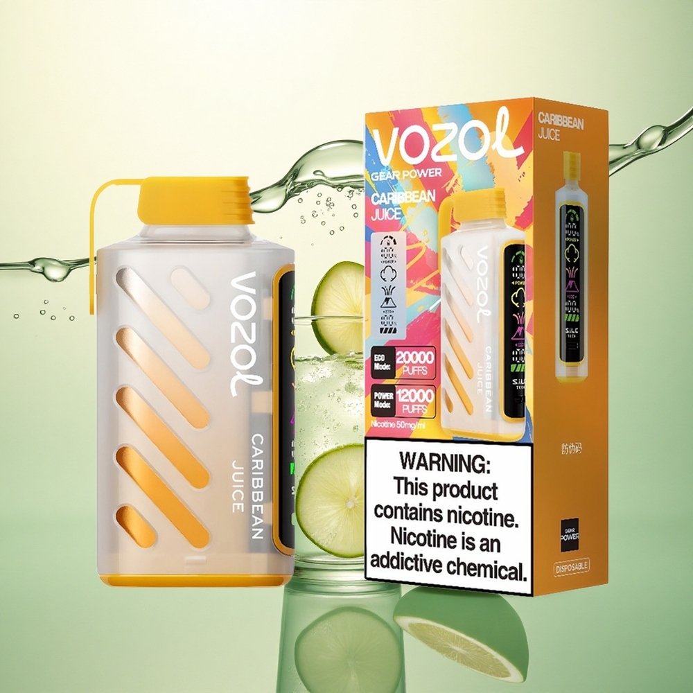VOZOL Gear Power 20000 Puffs Karipski Sok s Dual Mesh Coil i 20mL