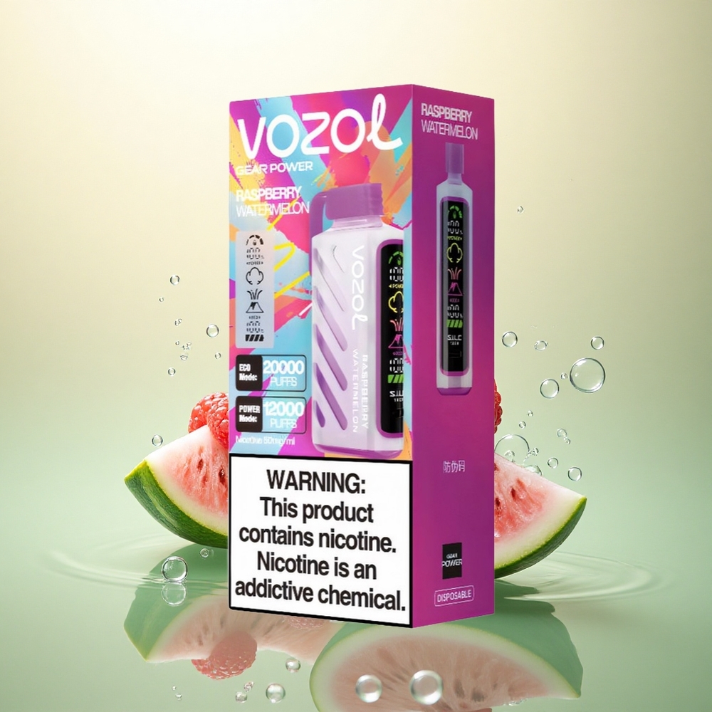 VOZOL Gear Power 20000 Puffs Malina Lubenica Dual Mesh Coil 20mL