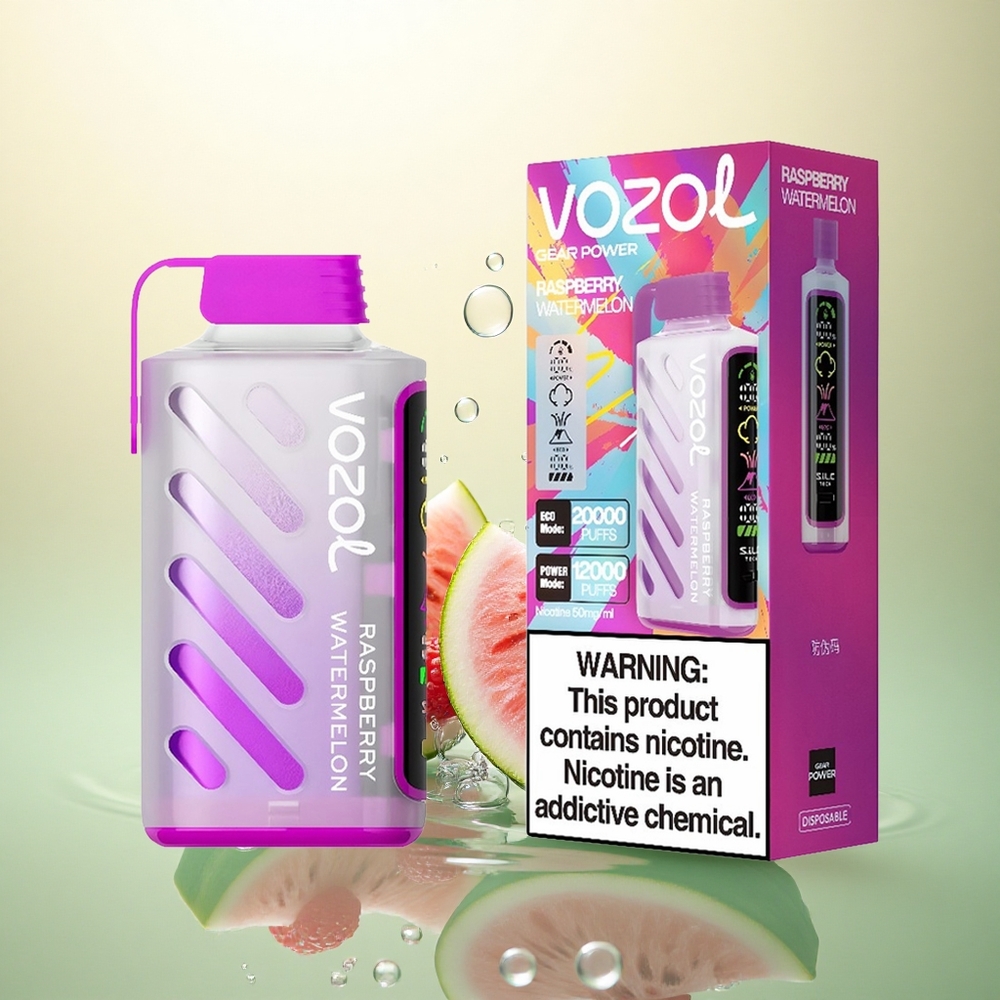 VOZOL Gear Power 20000 Puffs Malina Lubenica Dual Mesh Coil 20mL