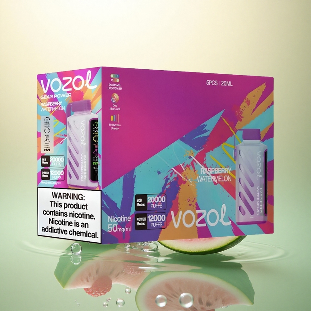 VOZOL Gear Power 20000 Puffs Malina Lubenica Dual Mesh Coil 20mL