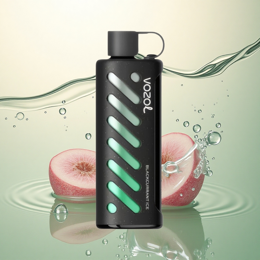 VOZOL Gear Shisha 25000 Puffs Crna ribizla led s 5mg/ml nikotina i dual mesh modovima