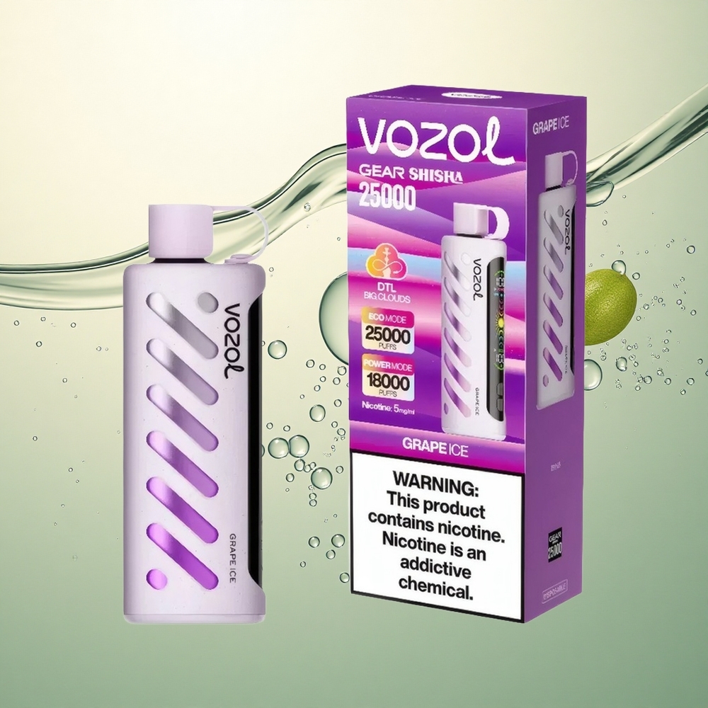 VOZOL Gear Shisha 25000 Puffs Grozdni led s 5mg/ml nikotina i 1000mAh baterijom
