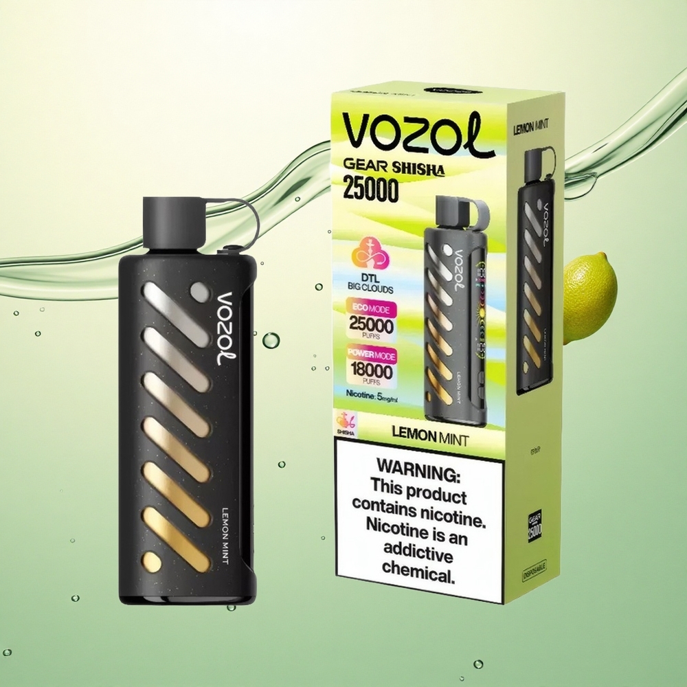 VOZOL Gear Shisha 25000 Puffs Limeta Meta s 5mg nikotina i 1000mAh baterijom