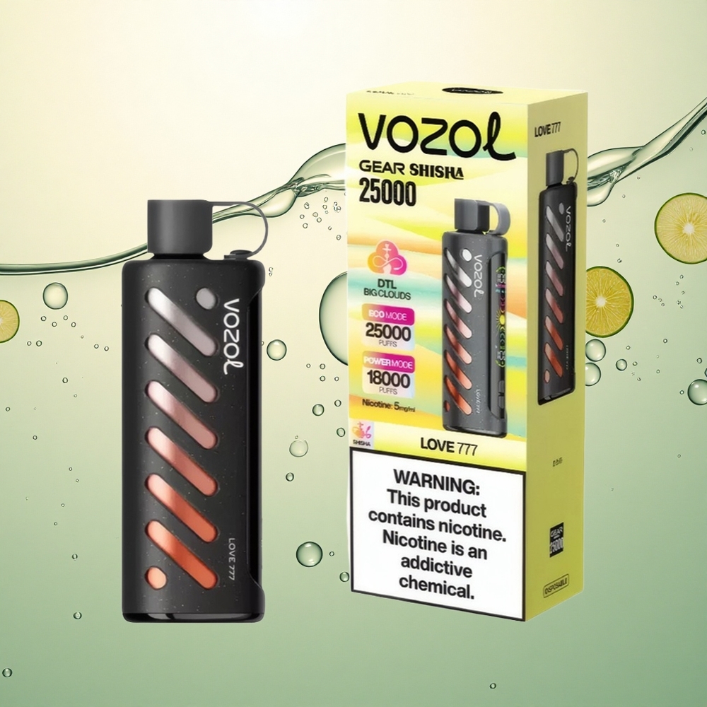 VOZOL Gear Shisha 25000 Puffs Ljubav 777 Dual Mesh Mrežasti Načini 1000mAh
