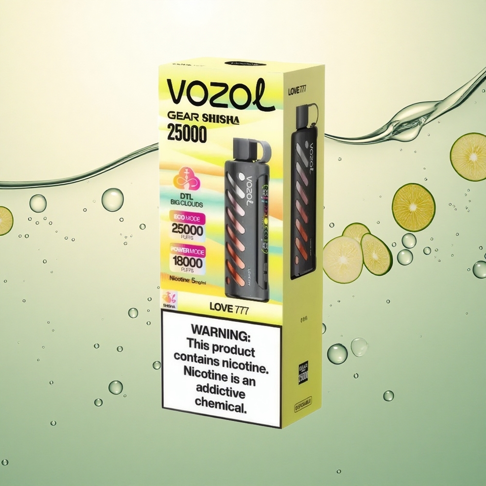 VOZOL Gear Shisha 25000 Puffs Ljubav 777 Dual Mesh Mrežasti Načini 1000mAh