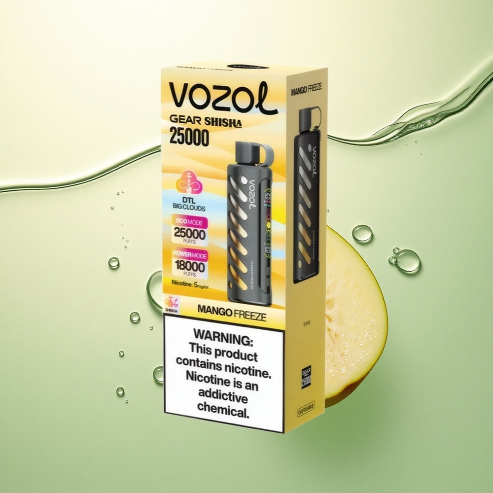 VOZOL Gear Shisha 25000 Puffs Mango Freeze Dual Mesh 5mg/ml Nikotina 1000mAh