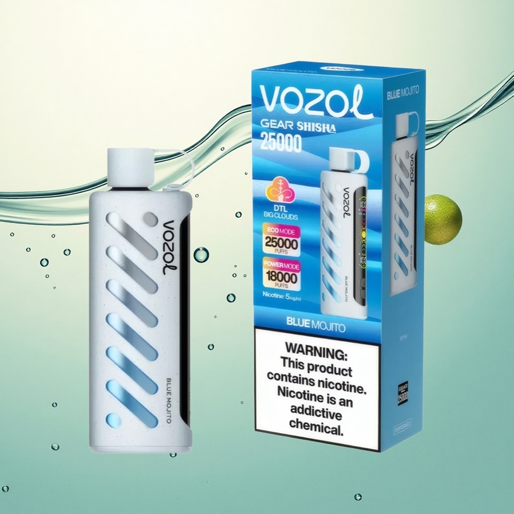 VOZOL Gear Shisha 25000 Puffs Plavi Mojito s 30 ukusa i 5mg/ml nikotina