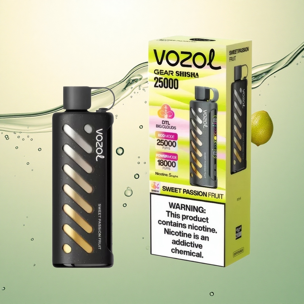 VOZOL Gear Shisha 25000 Puffs Slatka Marakuja s 5mg/ml nikotina i 1000mAh baterijom