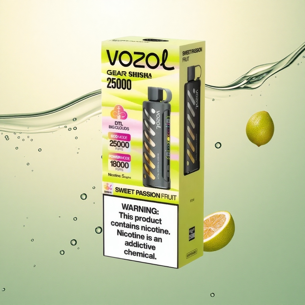 VOZOL Gear Shisha 25000 Puffs Slatka Marakuja s 5mg/ml nikotina i 1000mAh baterijom