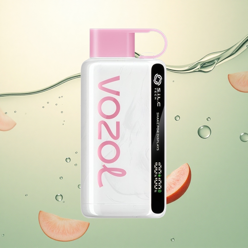 VOZOL STAR 9000/12000 Puffs Breskva Led s 650mAh i 0/20/50mg nikotina