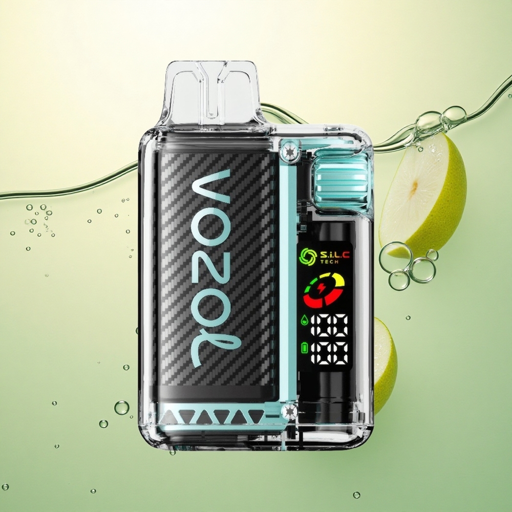 VOZOL Vista 20000 Puffs Kisela Jabuka Led s OLED Ekranom i 650mAh Baterijom